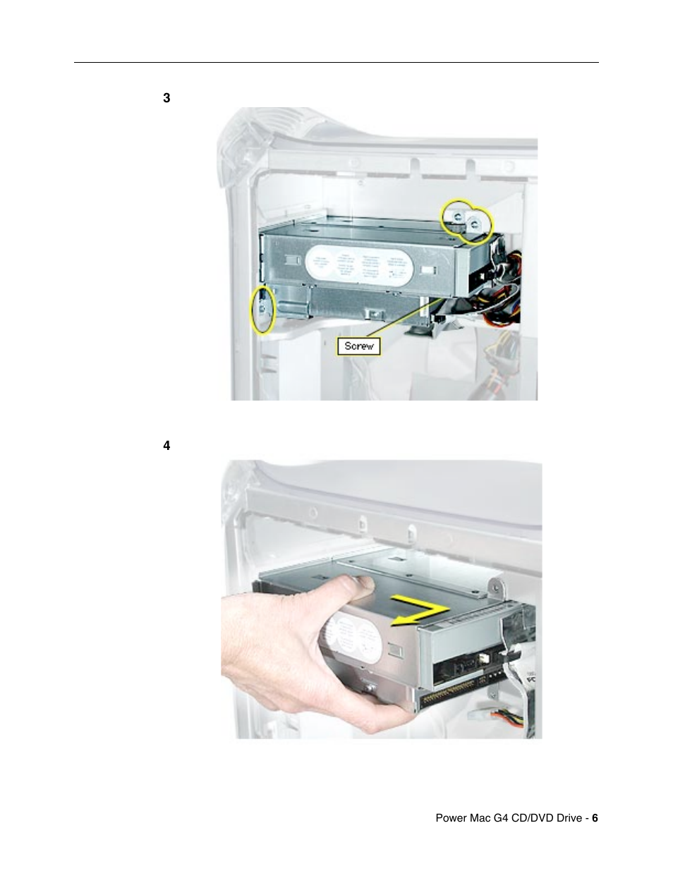 Apple Power Mac G4 / Macintosh Server G4  CD/DVD Drive User Manual | Page 6 / 8
