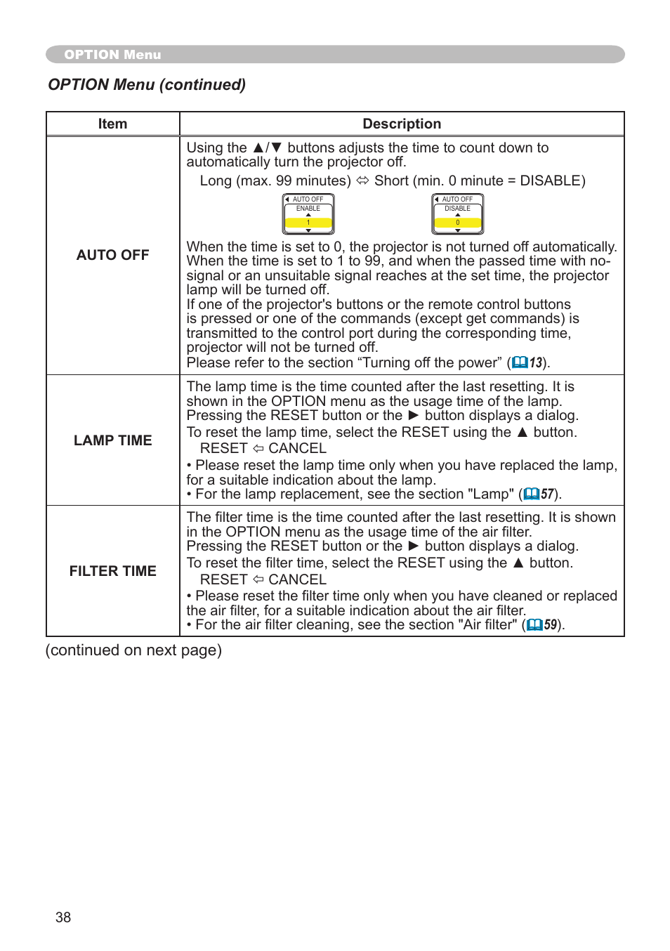 Hitachi CPX1 User Manual | Page 38 / 66