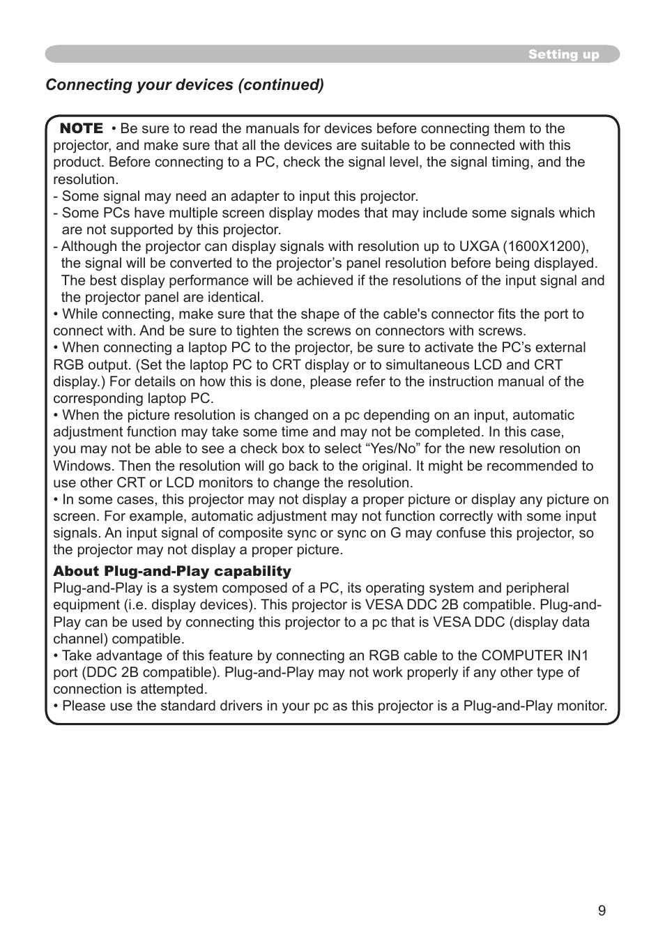 Hitachi CPX1 User Manual | Page 9 / 66
