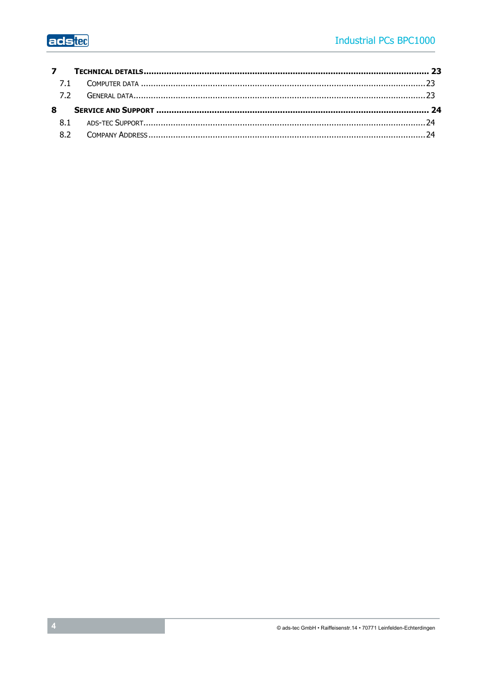 ADS-TEC BPC1000 User Manual | Page 4 / 24