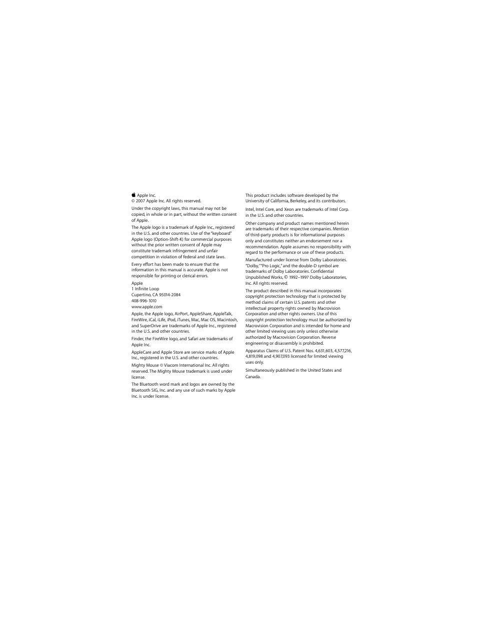 Apple Mac Pro Computer User Manual | Page 2 / 92