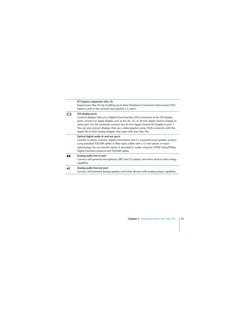 Apple Mac Pro Computer User Manual | Page 21 / 92
