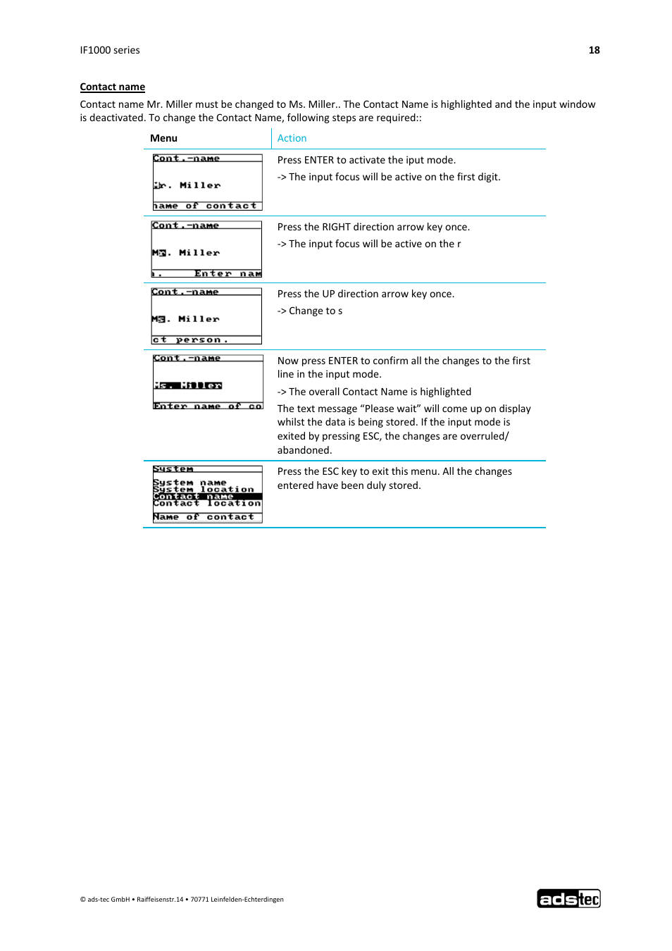 ADS-TEC IF1000 User Manual | Page 19 / 46