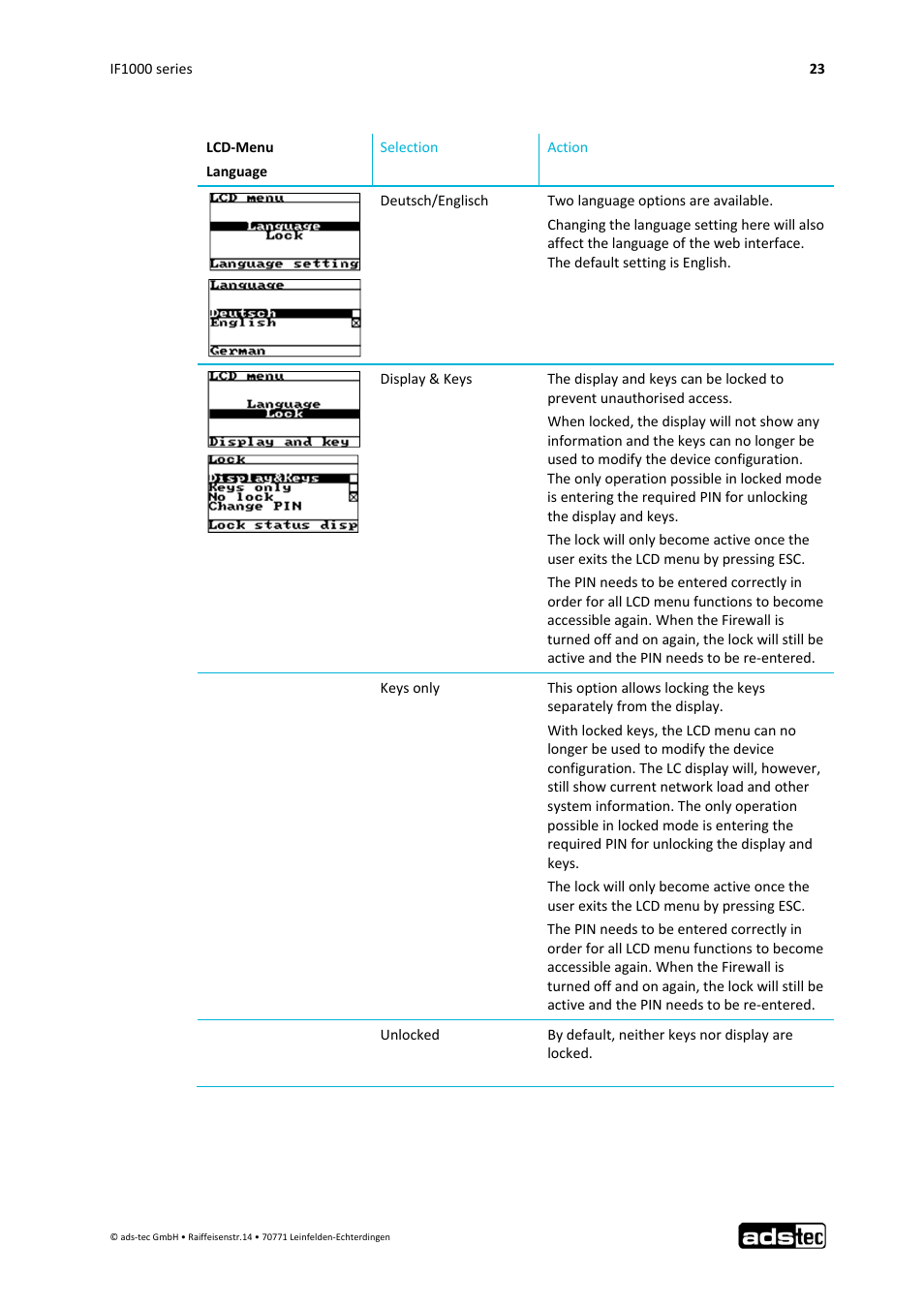 ADS-TEC IF1000 User Manual | Page 24 / 46