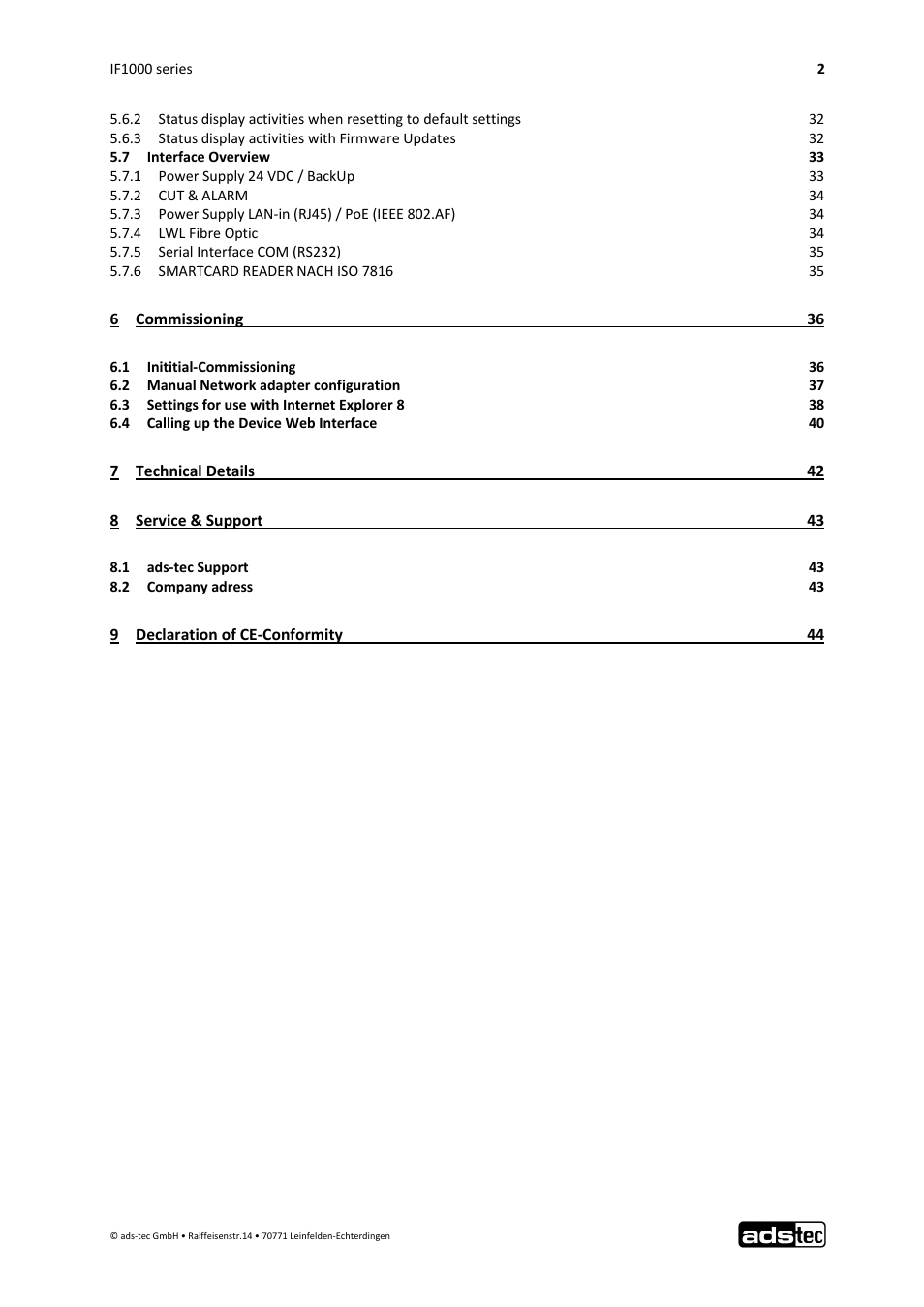 ADS-TEC IF1000 User Manual | Page 3 / 46