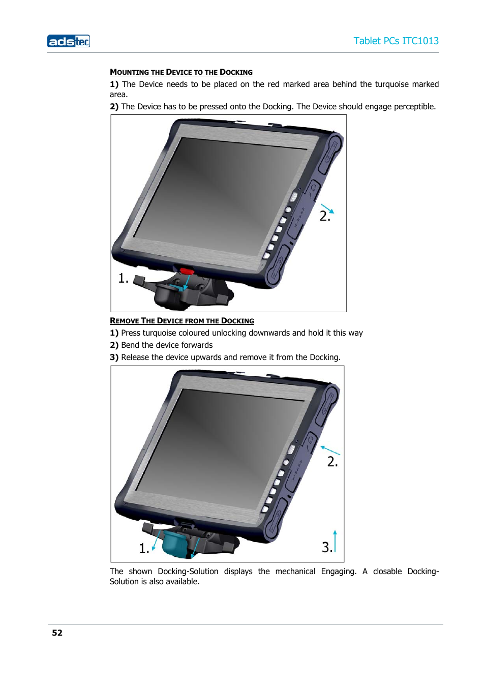Tablet pcs itc1013 | ADS-TEC ITC1013 User Manual | Page 52 / 69