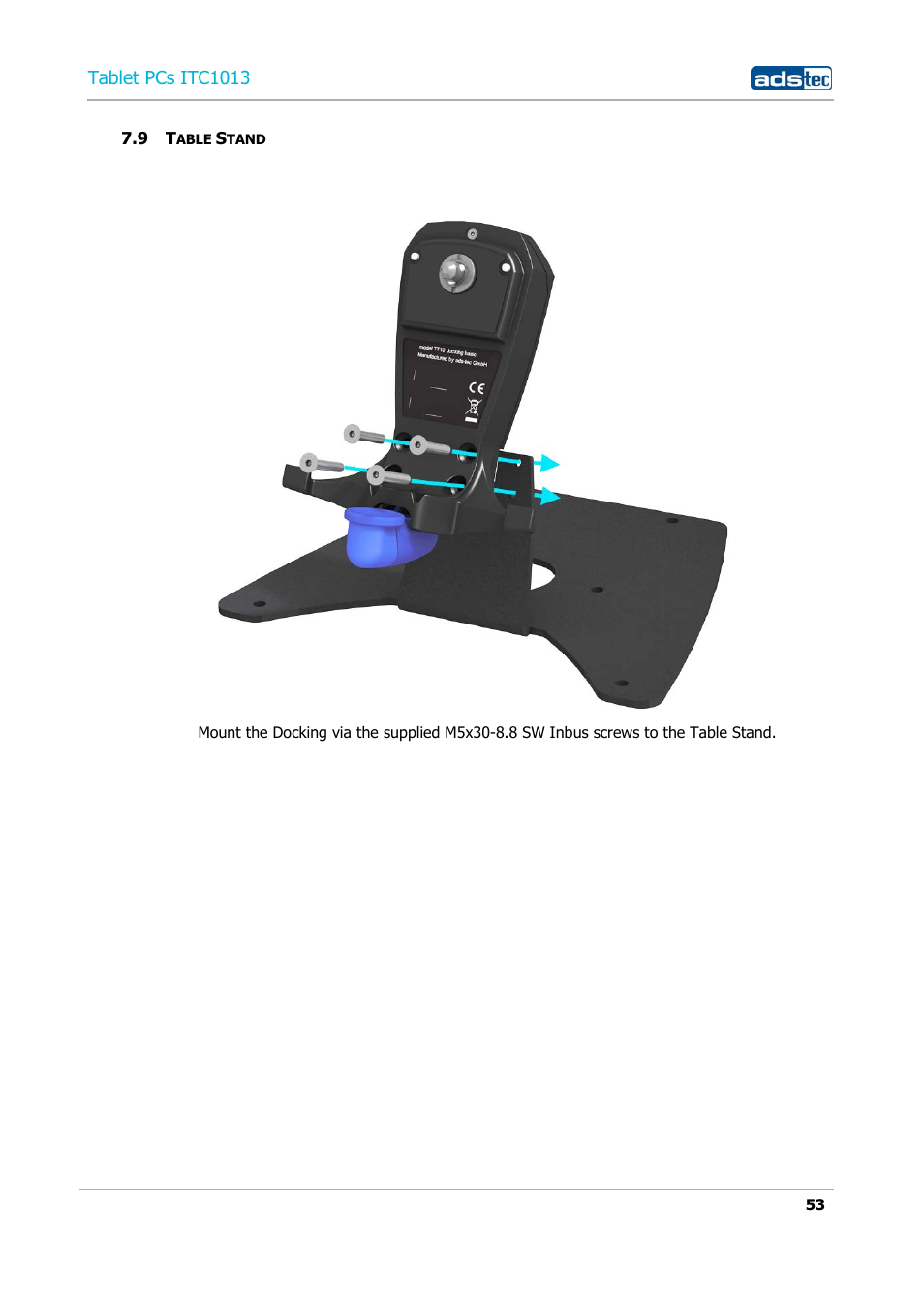 9 table stand | ADS-TEC ITC1013 User Manual | Page 53 / 69