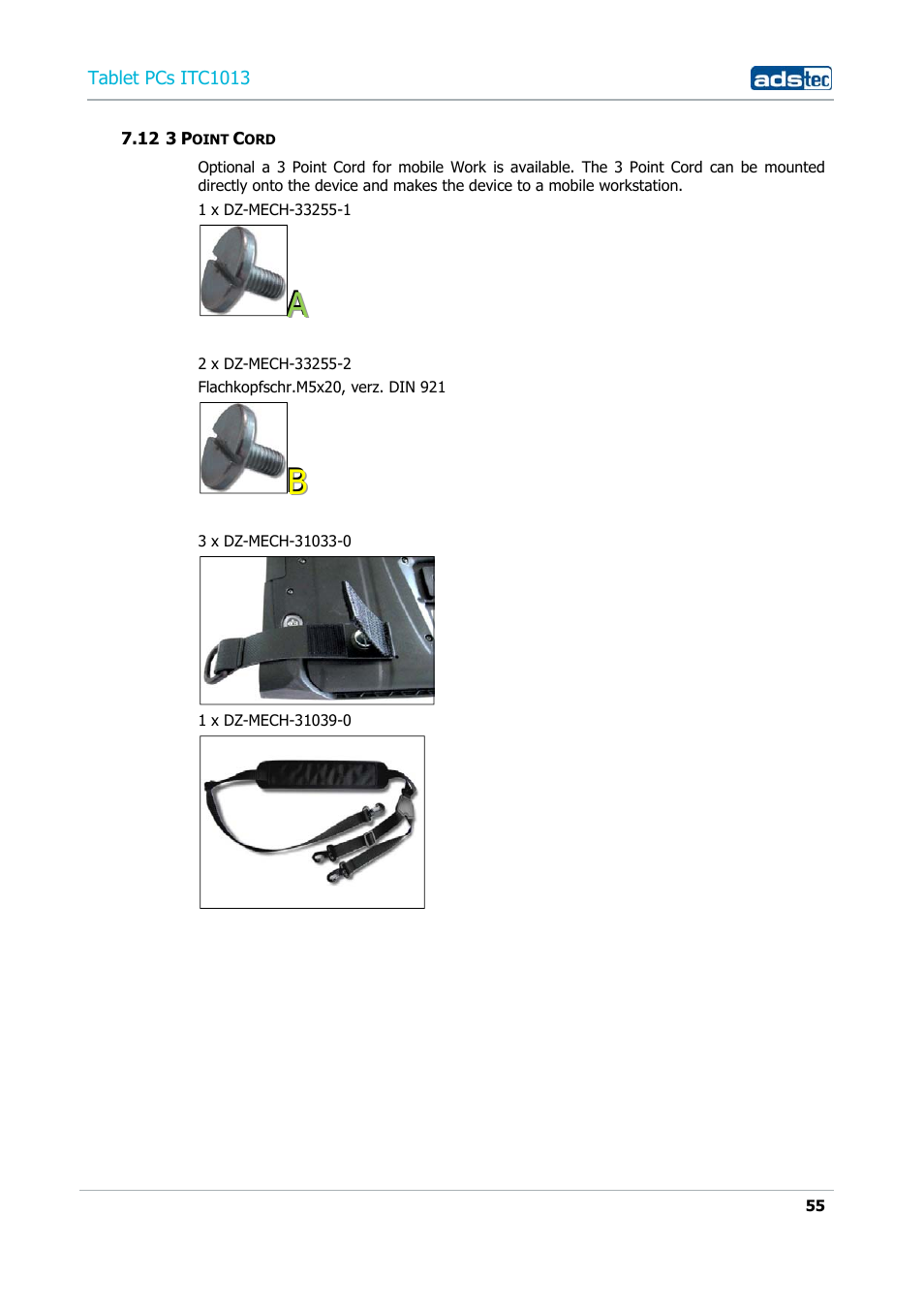12 3 point cord | ADS-TEC ITC1013 User Manual | Page 55 / 69