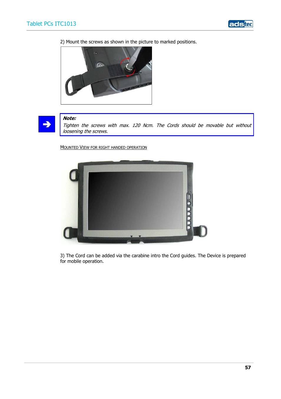 Tablet pcs itc1013 | ADS-TEC ITC1013 User Manual | Page 57 / 69