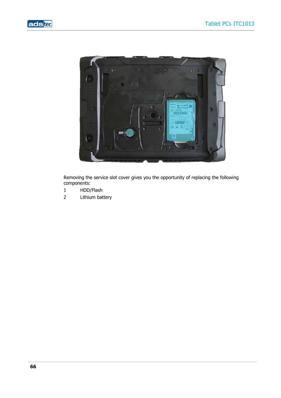 Tablet pcs itc1013 | ADS-TEC ITC1013 User Manual | Page 66 / 69