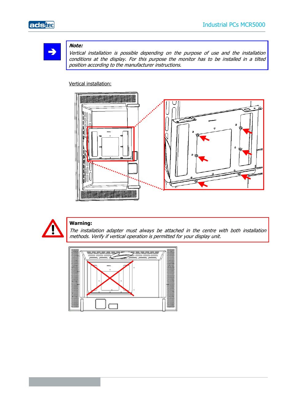 Industrial pcs mcr5000 | ADS-TEC MCR5000 User Manual | Page 18 / 40