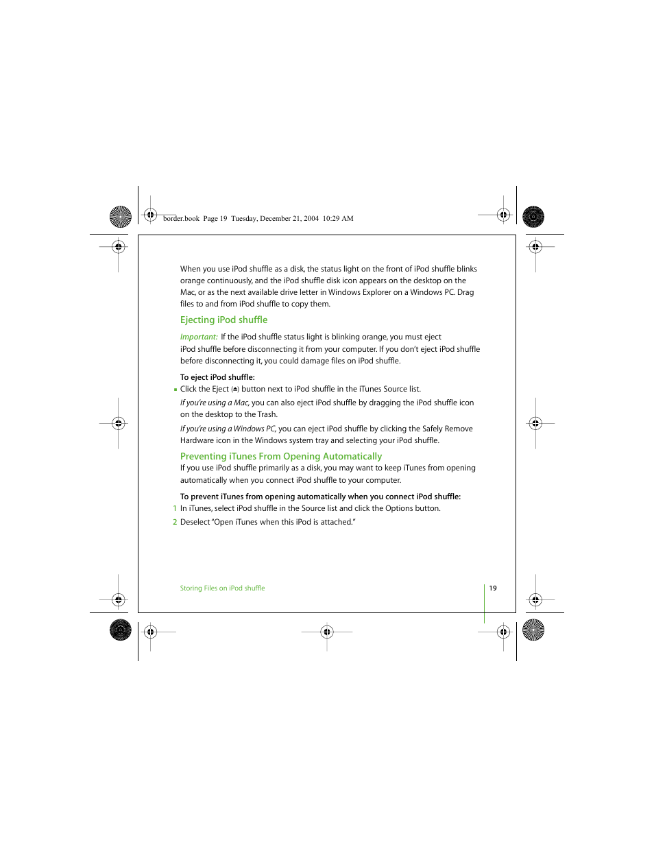 Apple iPod shuffle (User’s Guide) User Manual | Page 19 / 32