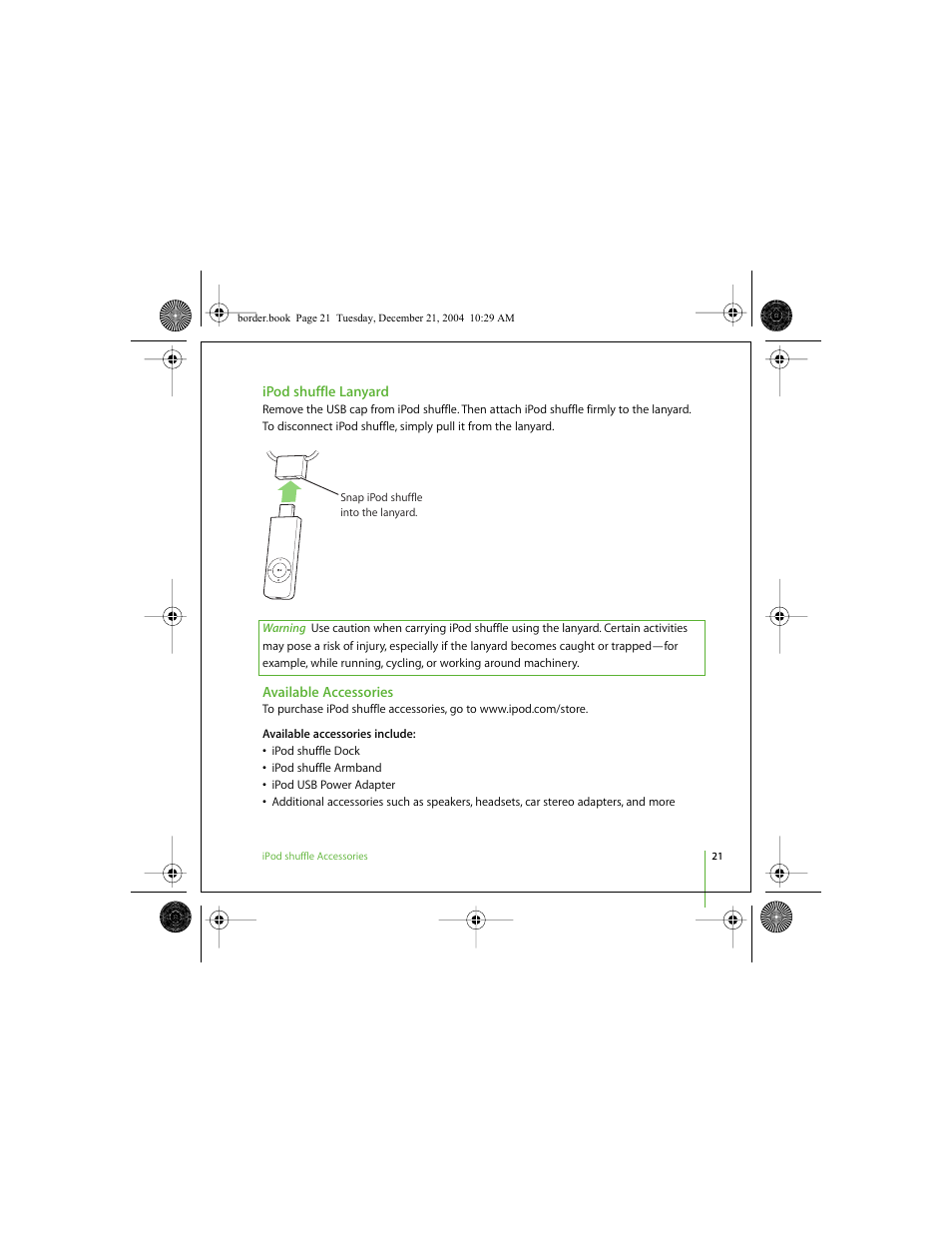 Apple iPod shuffle (User’s Guide) User Manual | Page 21 / 32