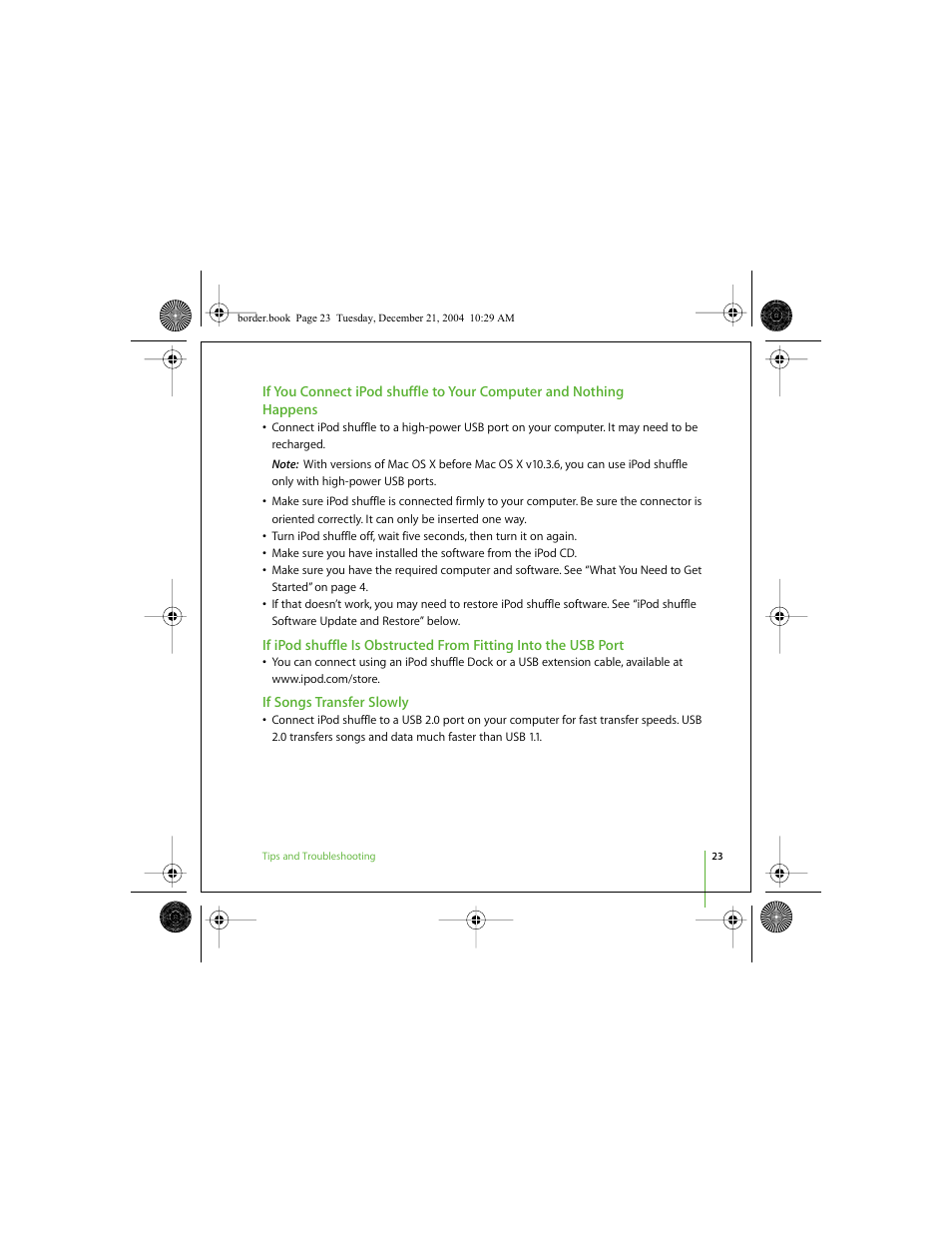 Apple iPod shuffle (User’s Guide) User Manual | Page 23 / 32