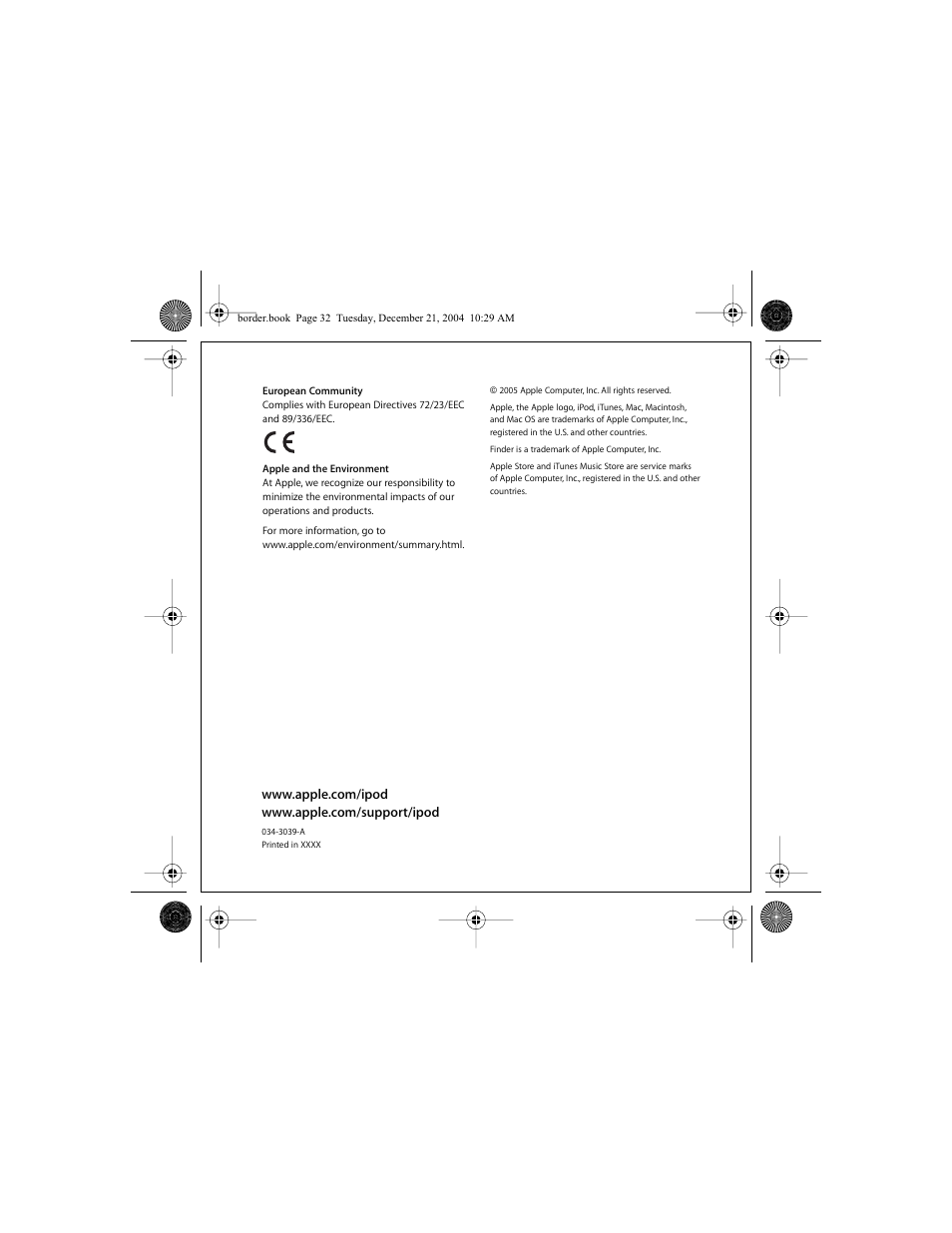 Apple iPod shuffle (User’s Guide) User Manual | Page 32 / 32