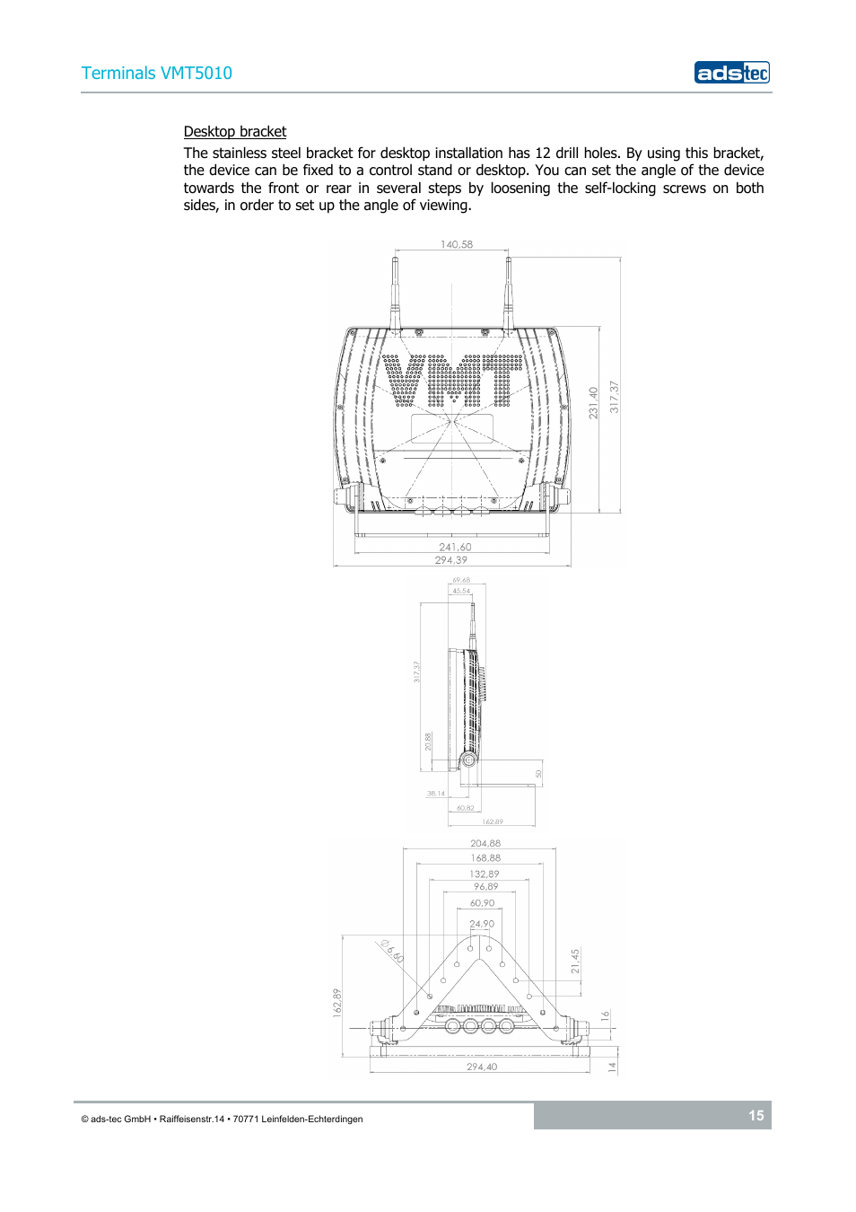 ADS-TEC VMT5010 (2010) User Manual | Page 15 / 36
