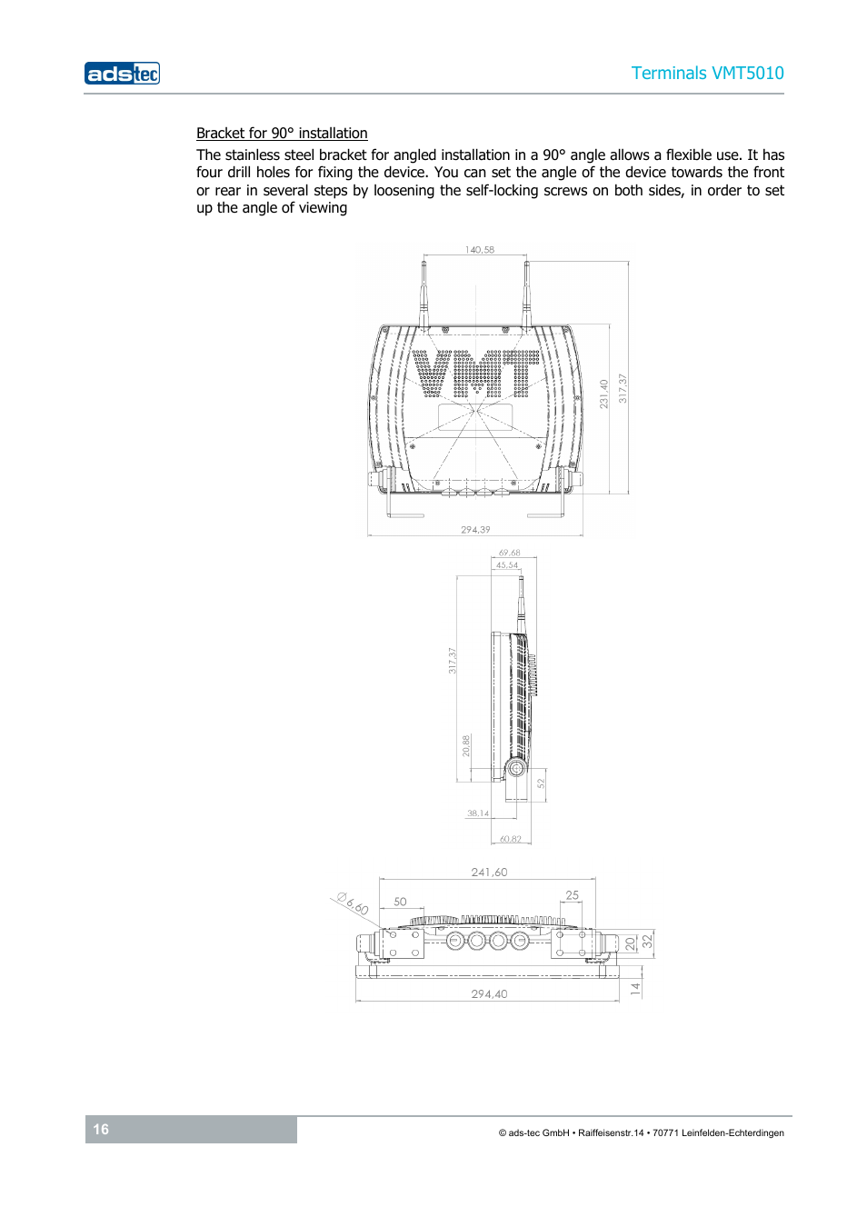 ADS-TEC VMT5010 (2010) User Manual | Page 16 / 36