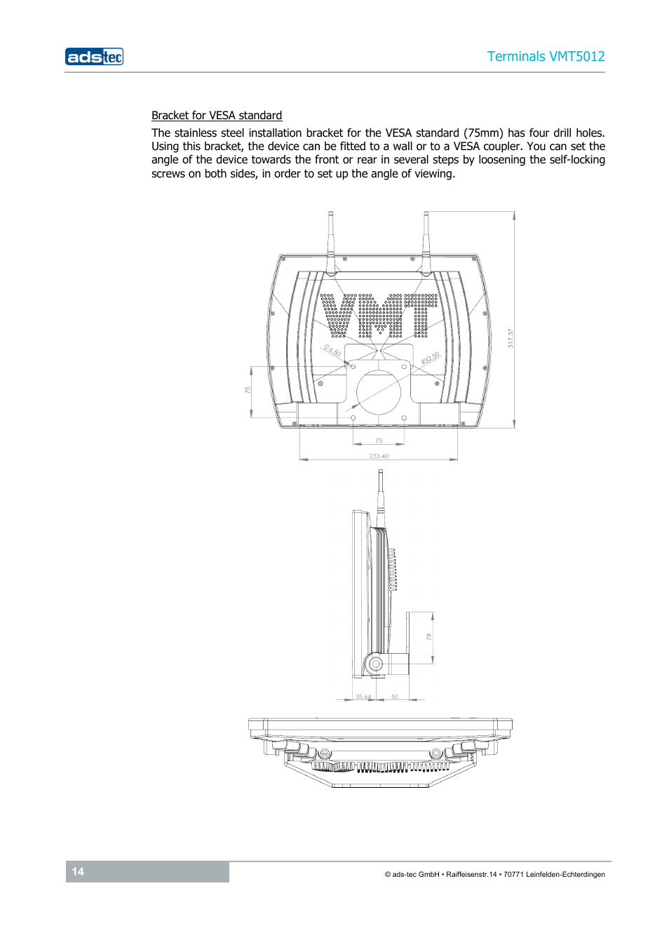 ADS-TEC VMT5012 (2010) User Manual | Page 14 / 35