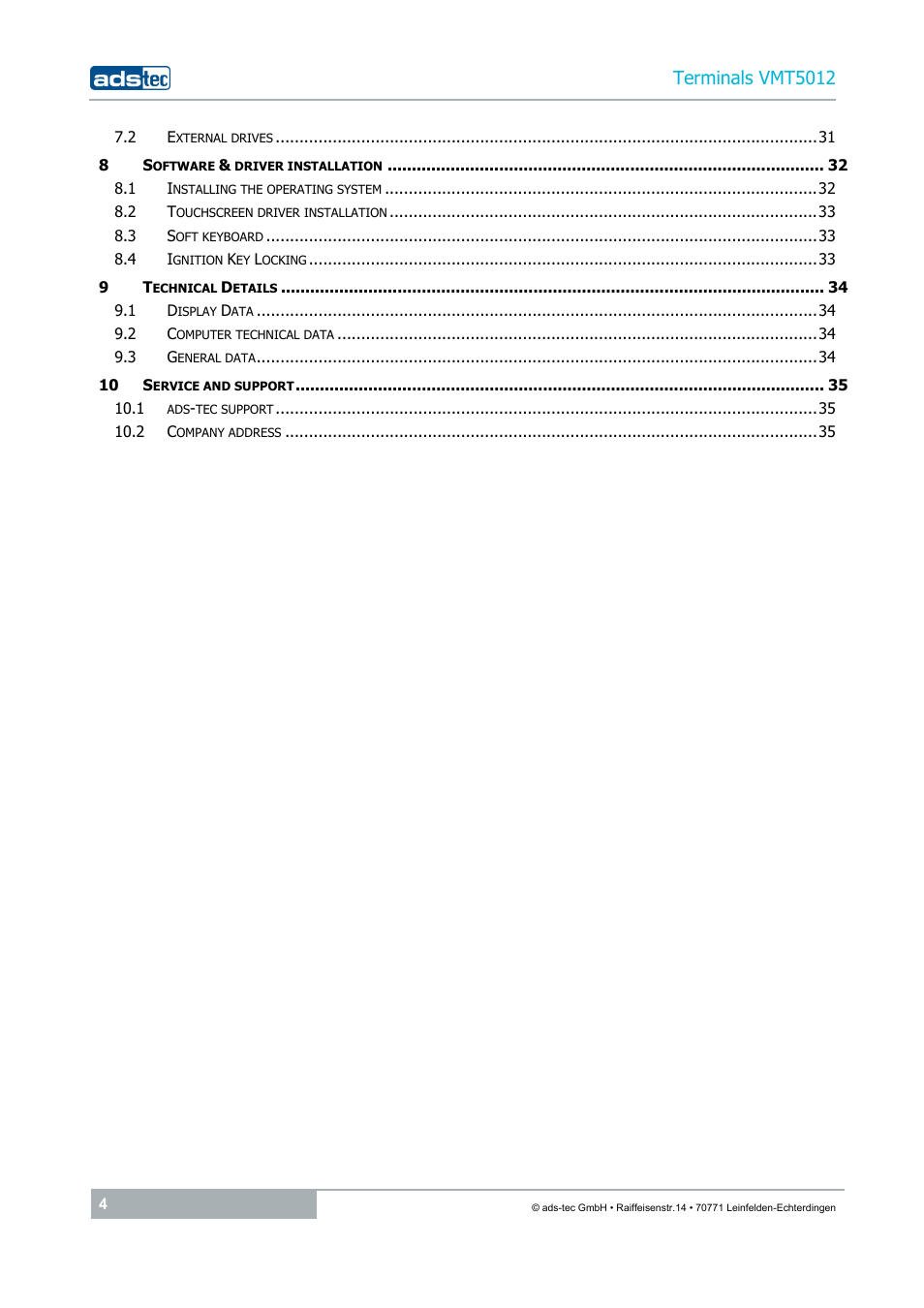 ADS-TEC VMT5012 (2010) User Manual | Page 4 / 35