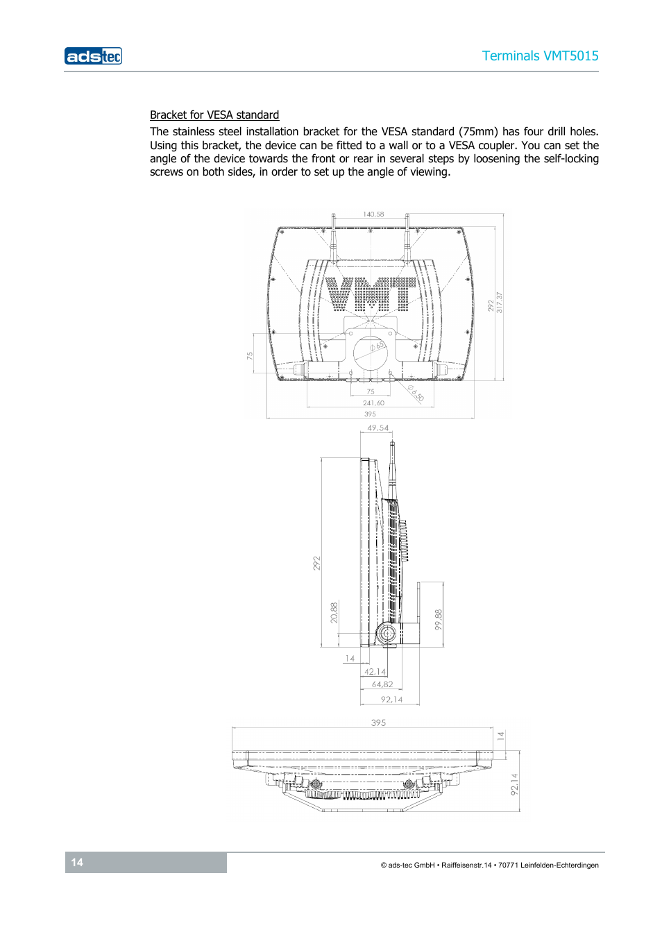 ADS-TEC VMT5015 (2010) User Manual | Page 14 / 35