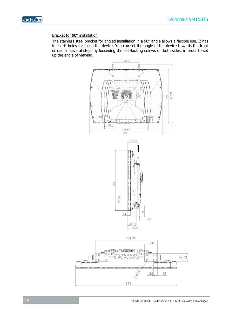 ADS-TEC VMT5015 (2010) User Manual | Page 16 / 35