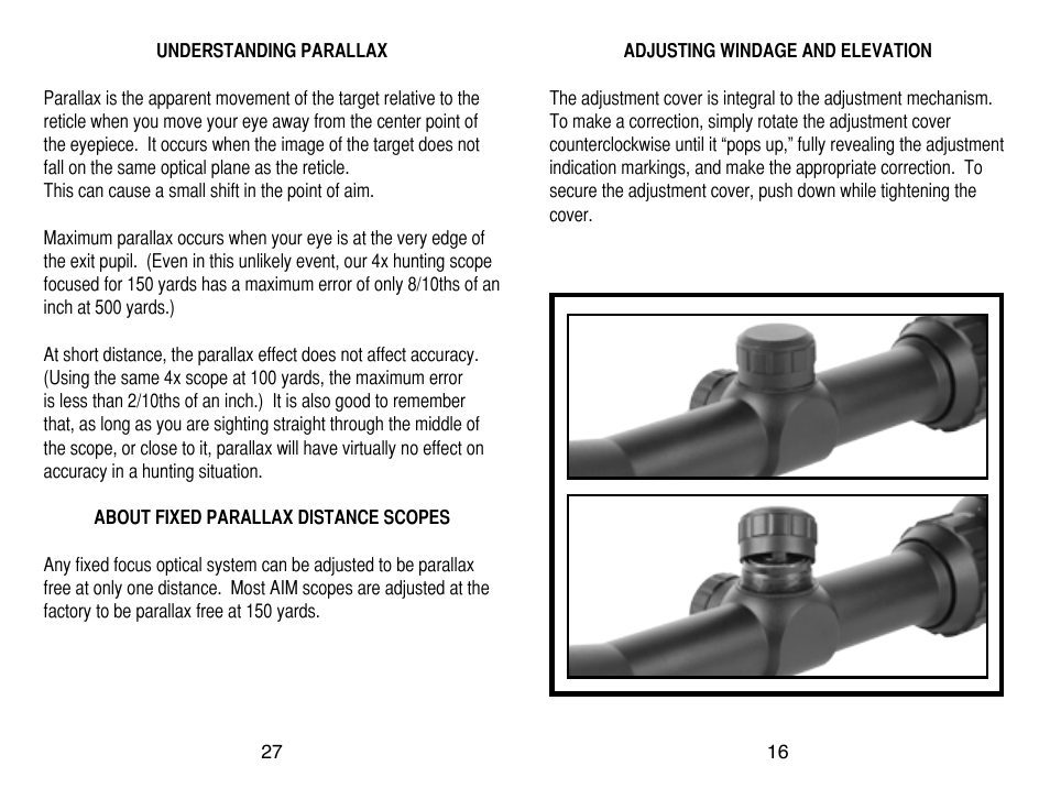 AIM Sports Scopes User Manual | Page 17 / 24