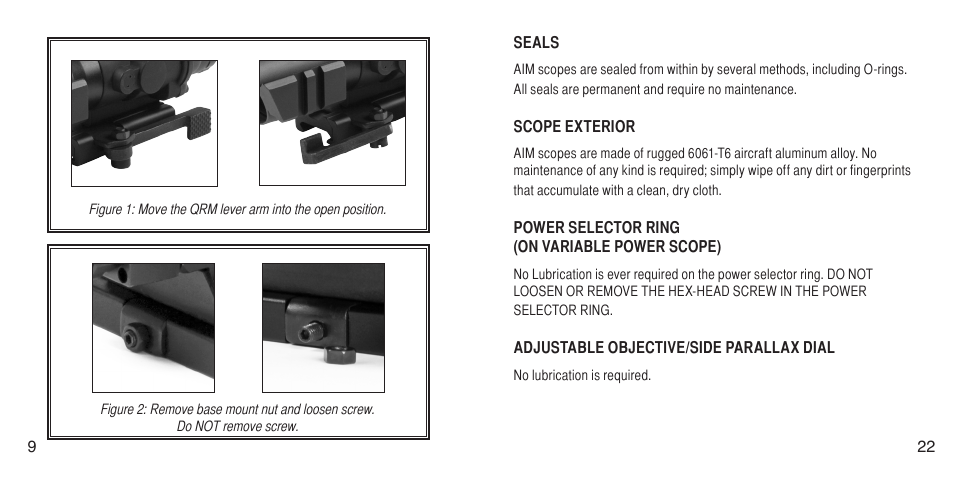 AIM Sports Fiber Optic Tri-Illuminated Scopes User Manual | Page 12 / 18