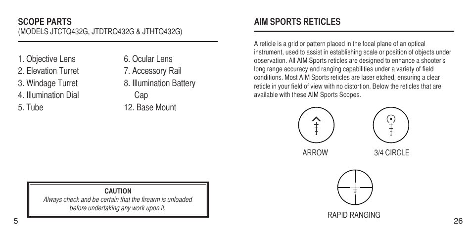 AIM Sports Fiber Optic Tri-Illuminated Scopes User Manual | Page 8 / 18