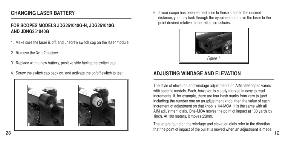 AIM Sports Green Laser Scopes User Manual | Page 15 / 20