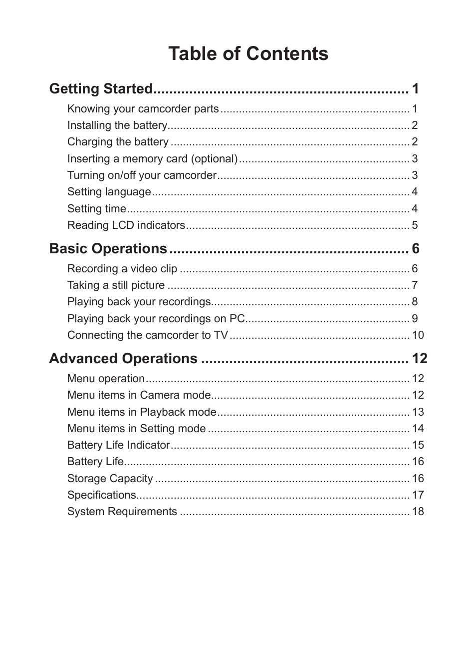 AIPTEK HD-DV Camcorder User Manual | Page 3 / 22