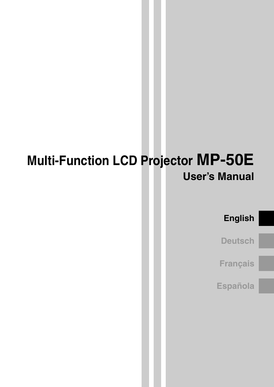 Nippon Aviotronics Multi-Function LCD Projector MP-50E User Manual | 59 pages