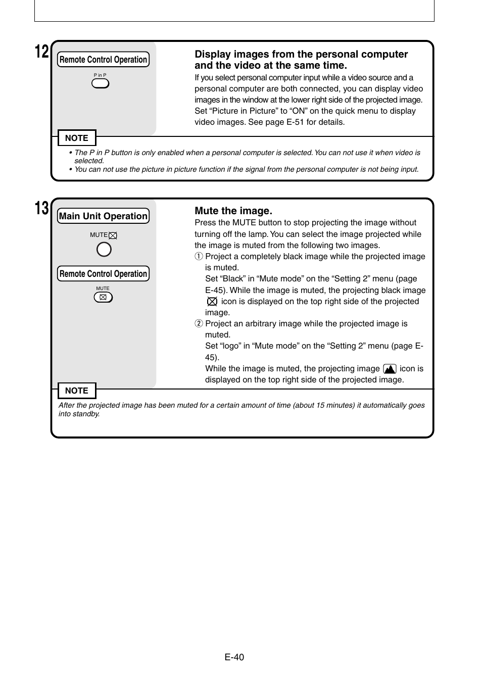 Nippon Aviotronics Multi-Function LCD Projector MP-50E User Manual | Page 40 / 59
