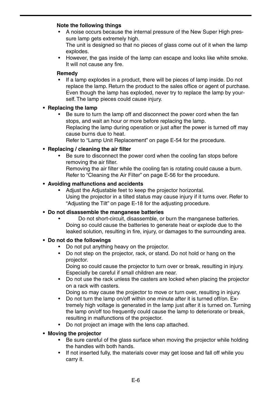 Nippon Aviotronics Multi-Function LCD Projector MP-50E User Manual | Page 6 / 59