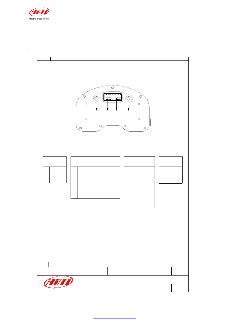 Appendix “a” – technical drawings, A.1 – loggers pinout, Mxl strada pinout | Mxl user manual release 1.24, L.i. pinout mxl strada 1 of 1 | AiM MXL User Manual | Page 30 / 45