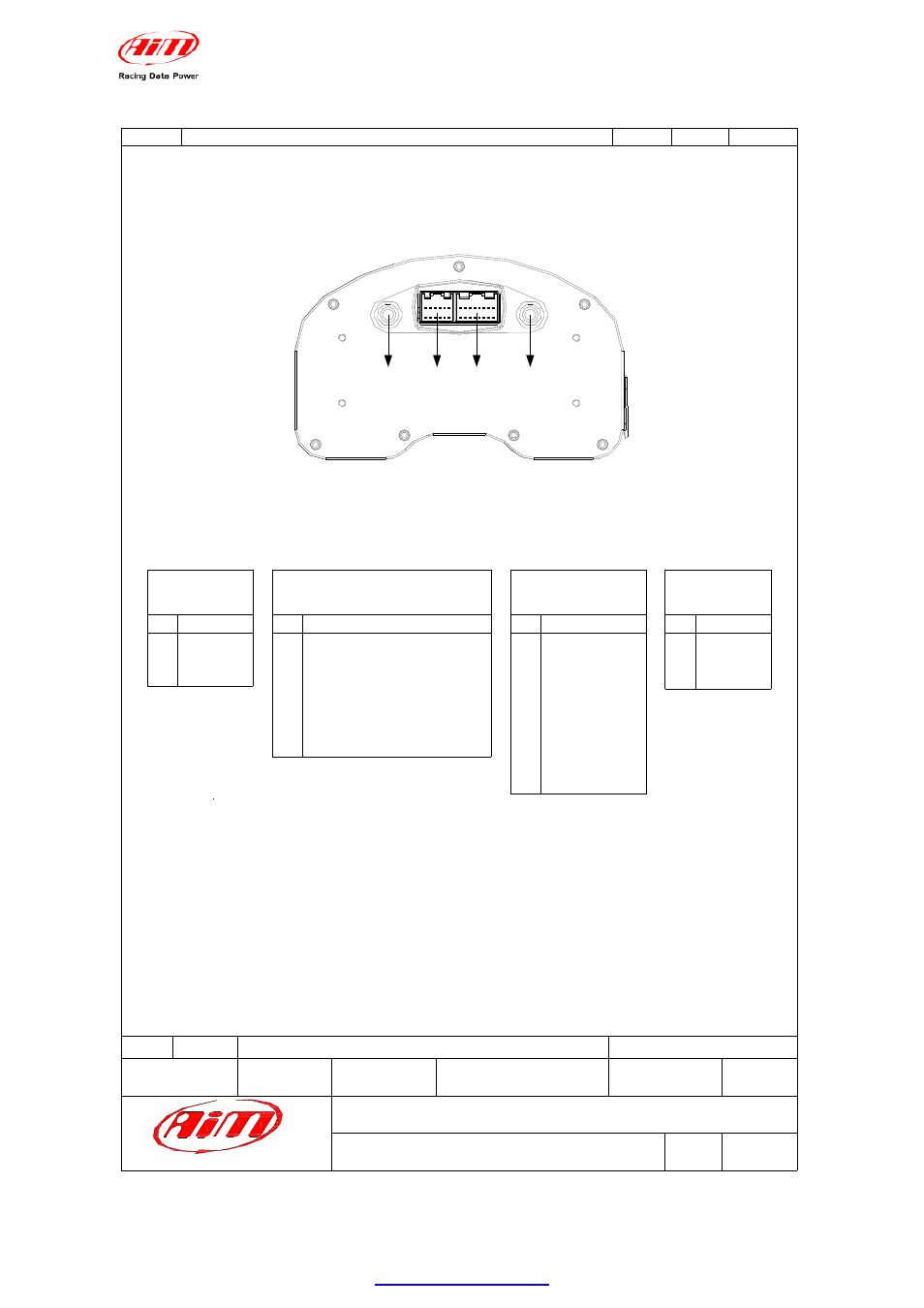 Mxl pista pinout, Mxl user manual release 1.24, L.i. pinout mxl pista 1 of 1 | AiM MXL User Manual | Page 31 / 45