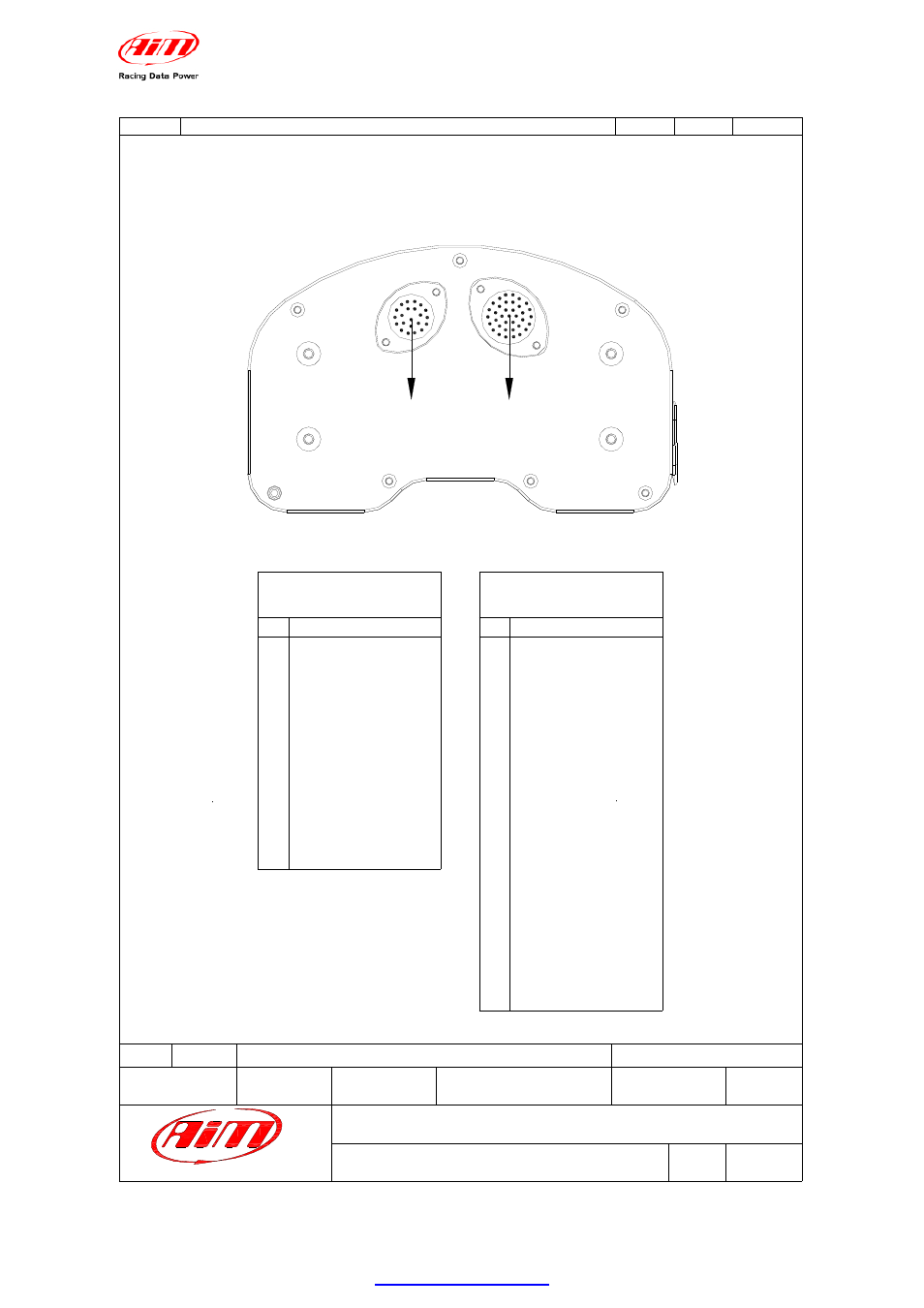 Mxl pro05 pinout, Mxl user manual release 1.24, L.i. pinout mxl pro05 1 of 1 | Racing data power | AiM MXL User Manual | Page 33 / 45