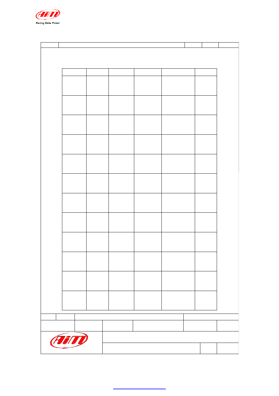 Table of channels cabled with binder 719 | AiM MXL User Manual | Page 39 / 45
