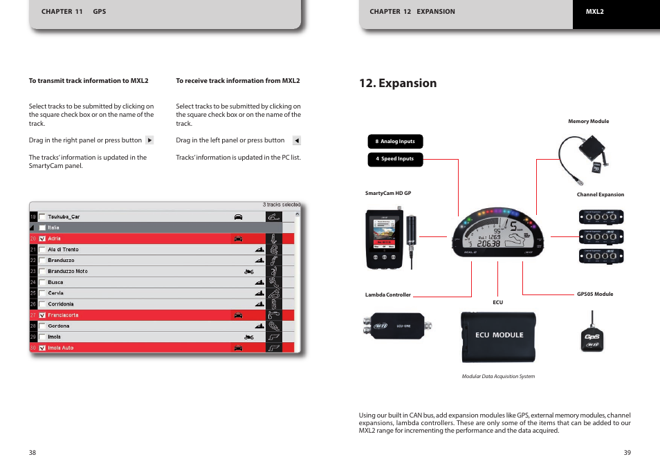 Expansion | AiM MXL2 User Manual | Page 20 / 22