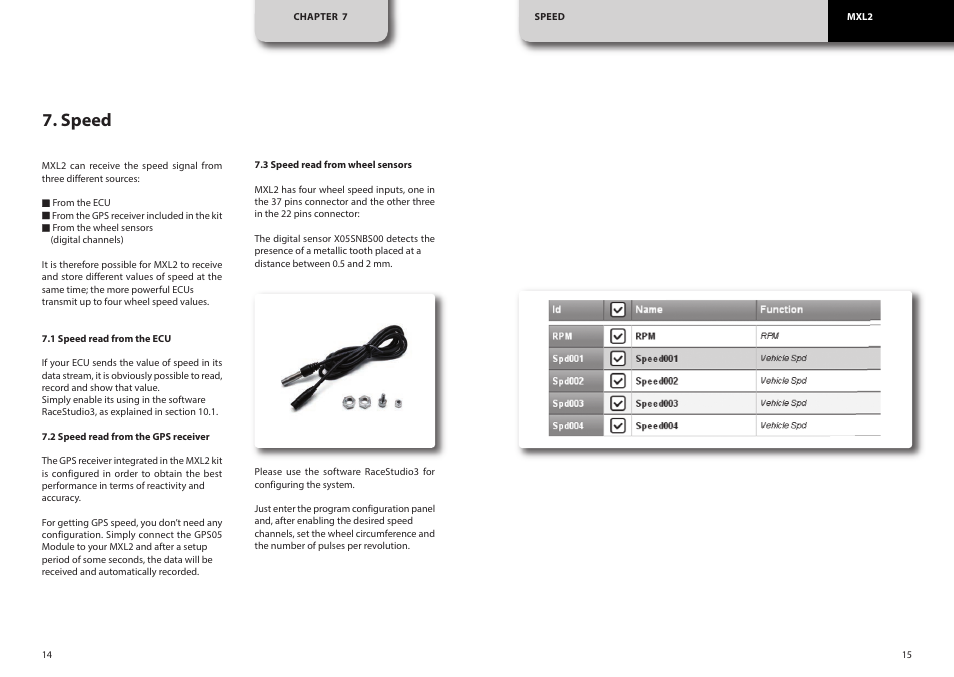 Speed | AiM MXL2 User Manual | Page 8 / 22