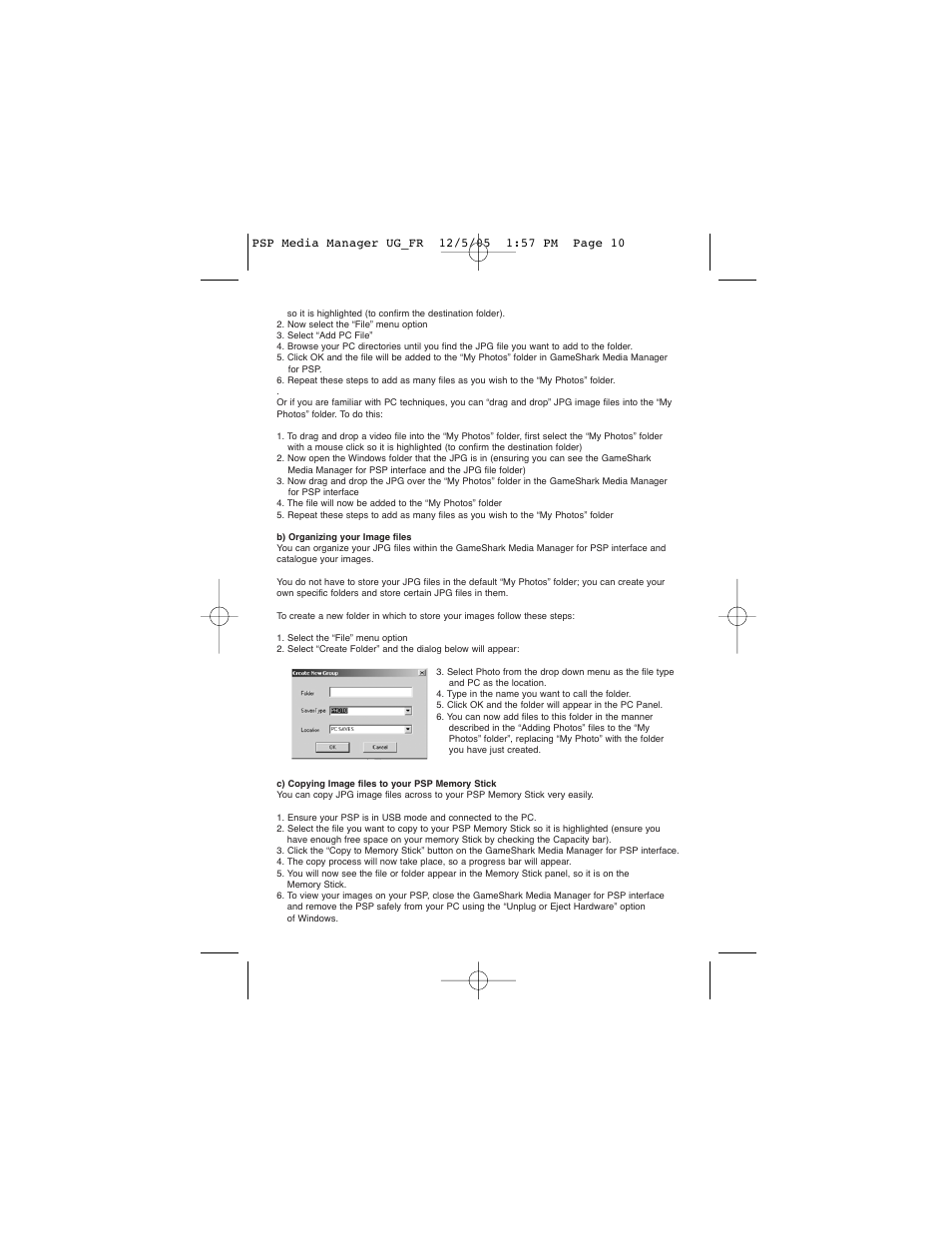 Mad Catz GameShark Media Manager for PSP User Manual | Page 10 / 15