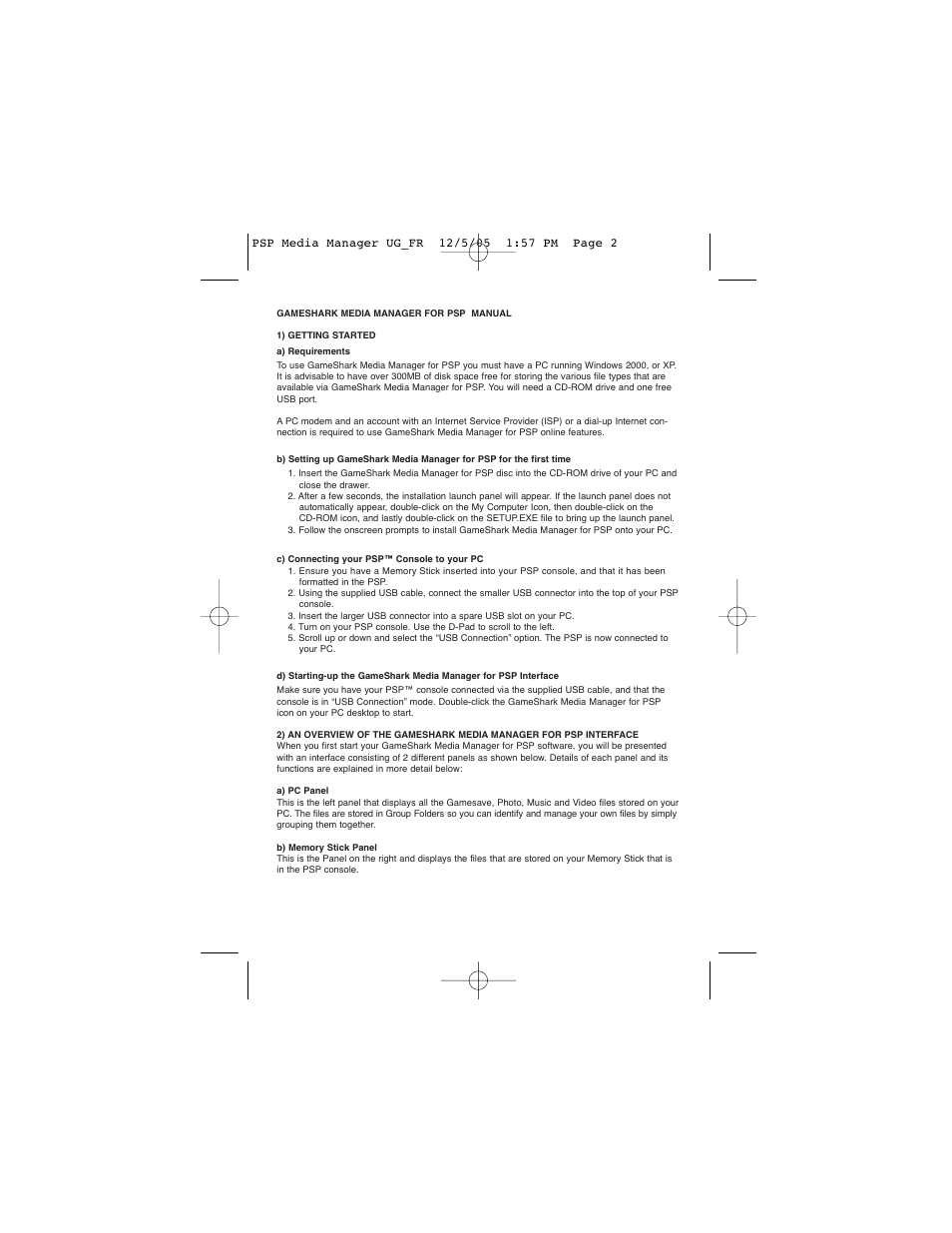 Mad Catz GameShark Media Manager for PSP User Manual | Page 2 / 15