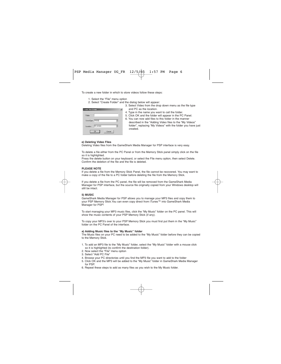 Mad Catz GameShark Media Manager for PSP User Manual | Page 6 / 15