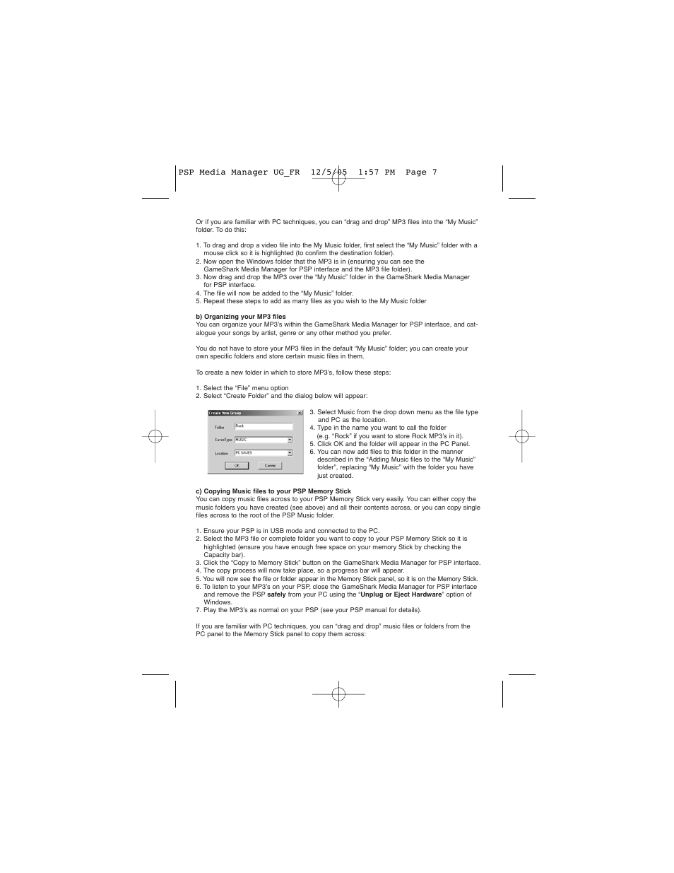 Mad Catz GameShark Media Manager for PSP User Manual | Page 7 / 15