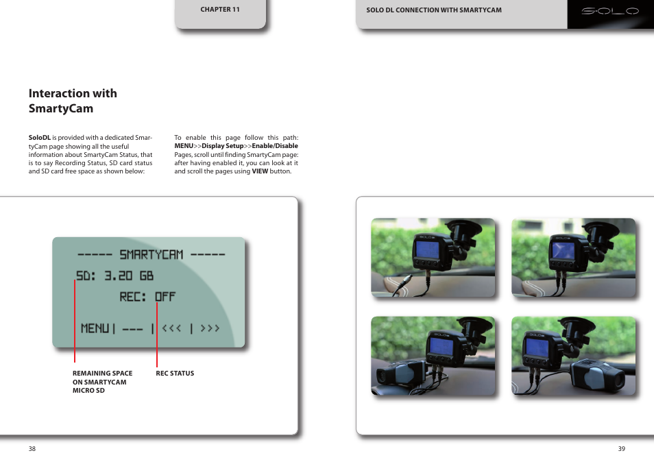 Interaction with smartycam | AiM SoloDL User Manual | Page 20 / 21