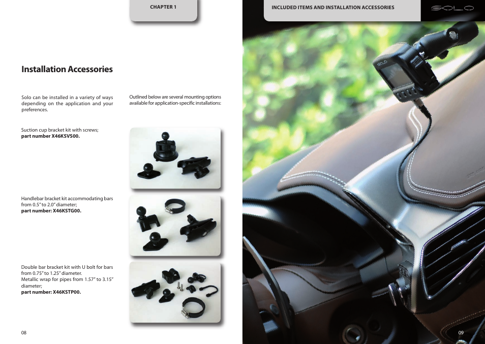 Installation accessories | AiM SoloDL User Manual | Page 5 / 21