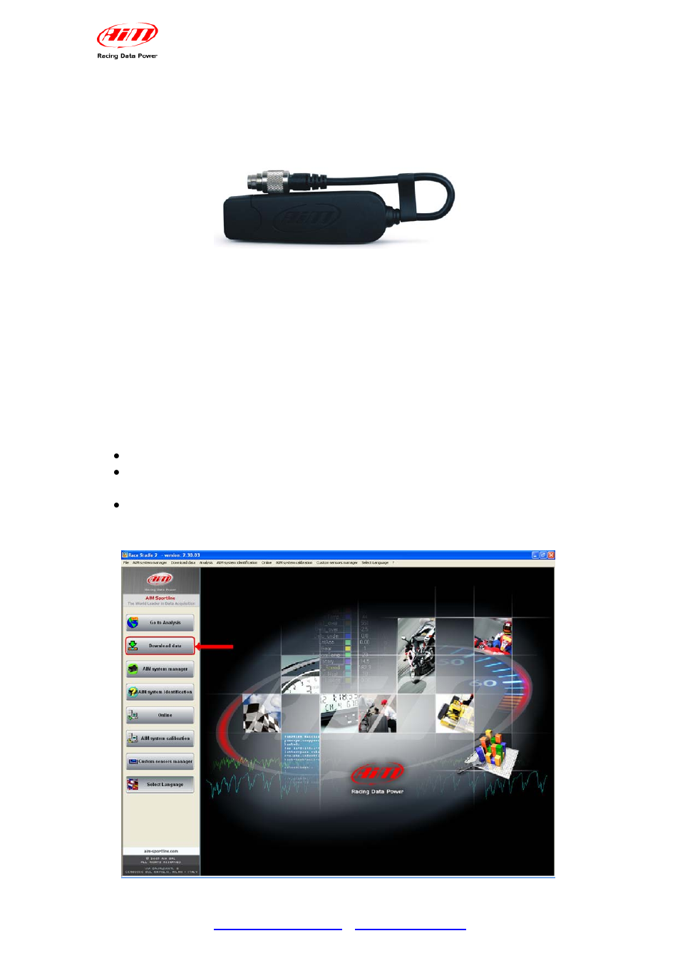 8 – data key for data download, 1 – mychron4 data download | AiM MyChron4 User manual User Manual | Page 21 / 24