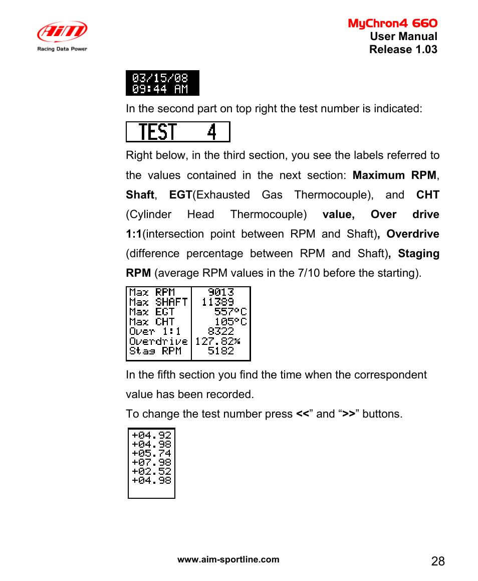 AiM MyChron4 660 User Manual | Page 29 / 87