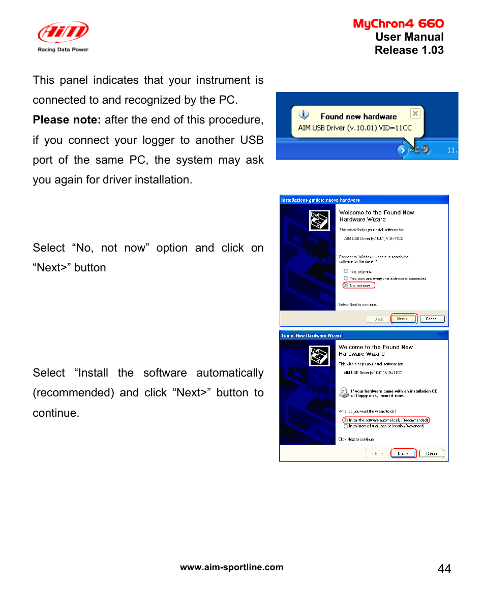 AiM MyChron4 660 User Manual | Page 45 / 87