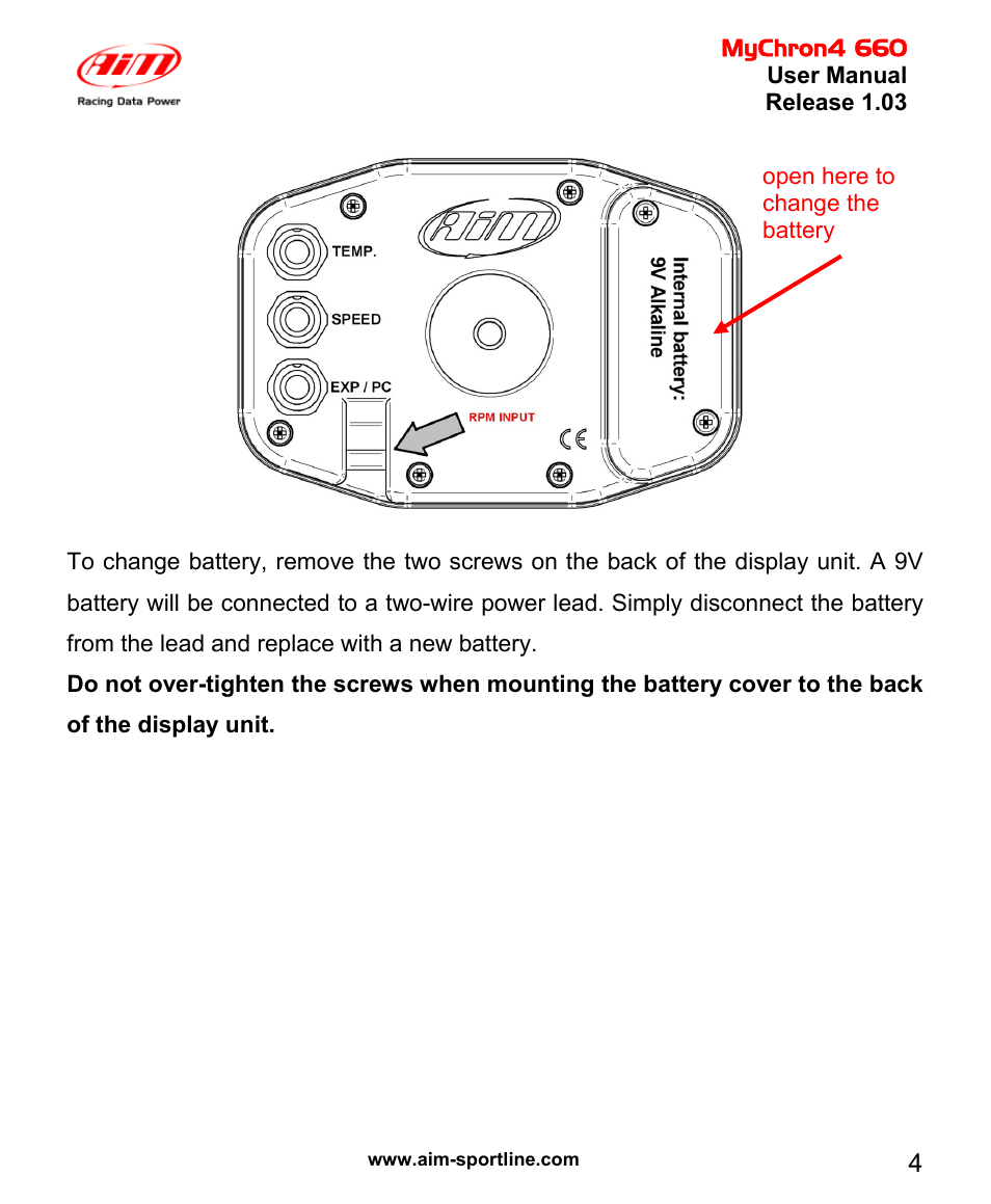 AiM MyChron4 660 User Manual | Page 5 / 87