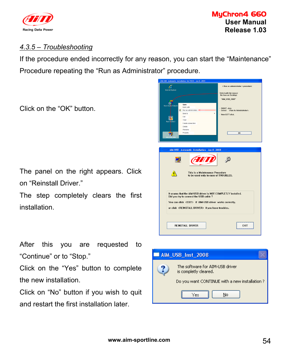 AiM MyChron4 660 User Manual | Page 55 / 87
